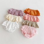 【73-100cm】ショートパンツ ベビー 無地 フリル おしゃれ - 画像 (3)