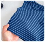 【66-90cm】セットアップ ベビー 薄手 ボーダー柄 イヌ - 画像 (9)