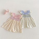 【80-130cm】ワンピース 女の子 ドット柄 薄手 おしゃれ - 画像 (3)
