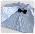 【73-100cm】セットアップ ベビー リボン付き シャツ＆オーバーオール - 画像 (10)