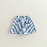 【73-120cm】ショートパンツ ベビー ストライプ ポケット付き - 画像 (4)