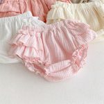 【73-100cm】ショートパンツ ベビー 無地 フリル おしゃれ - 画像 (6)
