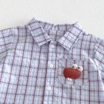 【73-100cm】トップスorショートパンツ ベビー チェック柄 薄手 - 画像 (10)