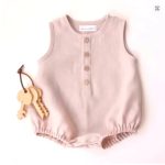 【66-90cm】ロンパース ベビー ノースリープ 無地 - 画像 (6)