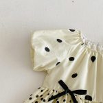 【80-130cm】ワンピース 女の子 ドット柄 パフスリープ - 画像 (11)