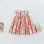 【80-130cm】ワンピース 女の子 刺繍 ウサギ ノースリープ - 画像 (2)