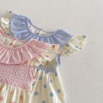【80-130cm】ワンピース 女の子 ドット柄 薄手 おしゃれ - 画像 (14)