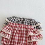 【66-100cm】ショートパンツ ベビー チェック柄 レース - 画像 (11)