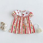 【80-130cm】ワンピース 女の子 刺繍 ウサギ 韓国風