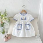 【80-130cm】ワンピース 女の子 アップリケ カートゥーン - 画像 (4)