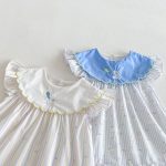 【80-130cm】ワンピース 女の子 フリルスリーブ シンプル - 画像 (7)