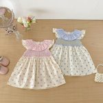 【80-130cm】ワンピース 女の子 ドット柄 薄手 おしゃれ - 画像 (8)