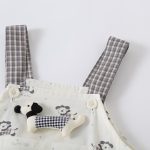 【73-100cm】セットアップ ベビー 可愛い ドッグ柄 サロペット＆シャツ - 画像 (10)