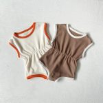 【66-90cm】ロンパース ベビー ワッフル ノースリーブ - 画像 (8)