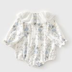 【66-90cm】ロンパース ベビー 総柄 カジュアル - 画像 (3)