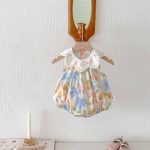 【66-90cm】ロンパース ベビー カラフル フラワー - 画像 (8)