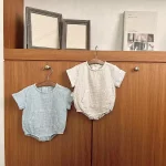 【66-90cm】ロンパース ベビー シンプル ポケット付き - 画像 (3)