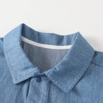 【66-90cm】ロンパース ベビー クロコダイル デニム 折り襟 - 画像 (7)