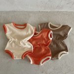 【66-90cm】ロンパース ベビー ワッフル ノースリーブ - 画像 (4)