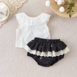 【66-100cm】セットアップ ベビー 蝶結び ベスト風 ノースリーブ - 画像 (5)