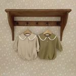 【66-90cm】ロンパース ベビー スクール風 ビッグカラー - 画像 (6)