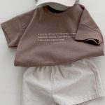【70-120cm】半袖Tシャツ ベビー 英字 シンプル - 画像 (7)