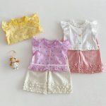【73-100cm】トップス ベビー フリルスリーブ おしゃれ - 画像 (3)