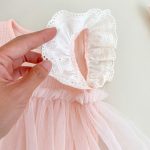 【66-90cm】ロンパース ベビー フリルスリーブ チュール - 画像 (9)