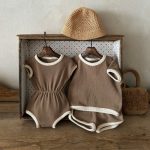 【66-90cm】ロンパース ベビー ワッフル ノースリーブ - 画像 (6)