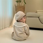 【66-90cm】ロンパース ベビー スクール風 ビッグカラー - 画像 (8)
