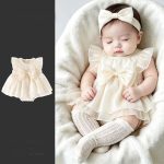 【59-90cm】ロンパース ベビー 蝶結び フリル - 画像 (2)