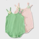 【66-90cm】ロンパース ベビー キャミフラワー かわいい - 画像 (7)