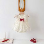 【66-90cm】ロンパース ベビー 蝶結び レース - 画像 (10)