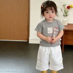 【73-120cm】半袖Tシャツ ベビー リボン付き ファッション