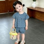 【73-120cm】セットアップ ベビー ドット柄 カジュアル