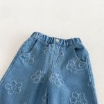 【80-130cm】パンツ 女の子 デニム フラワー - 画像 (10)