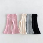 【80-130cm】パンツ 女の子 無地 ベルボトム おしゃれ - 画像 (4)