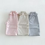 【80-130cm】パンツ 女の子 フリル リボン付き 無地 - 画像 (5)
