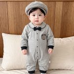 【66-90cm】ロンパース ベビー コンサバ風 折り襟 - 画像 (7)