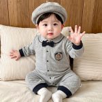 【66-90cm】ロンパース ベビー コンサバ風 折り襟 - 画像 (8)