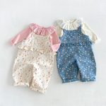 【80-130cm】トップスorサロペット 女の子 フリル カジュアル
