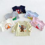 【80-130cm】長袖Tシャツ キッズ服 カートゥーン プリント - 画像 (3)