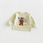 【80-130cm】長袖Tシャツ キッズ服 カートゥーン プリント - 画像 (10)