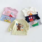 【80-130cm】長袖Tシャツ キッズ服 カートゥーン プリント - 画像 (6)