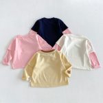 【80-130cm】長袖Tシャツ 女の子 カートゥーン レイヤード - 画像 (7)