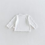 【73-120cm】長袖Ｔシャツ ベビー 無地 リボン付き - 画像 (8)