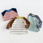 【80-130cm】長袖Tシャツ 男の子 ラグラン ボーダー柄 - 画像 (6)