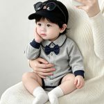 【66-90cm】ロンパース ベビー ボウタイ シンプル - 画像 (8)