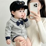 【66-90cm】ロンパース ベビー ボウタイ シンプル - 画像 (10)