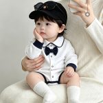 【66-90cm】ロンパース ベビー ボウタイ シンプル - 画像 (13)
